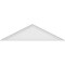 Ekena Millwork Peaked Cap Smooth Architectural Grade PVC Pediment, 54"W x 14-1/2"H x 2"P (Pitch 6/12) PEDPS054X145PKC00 - alternate 4